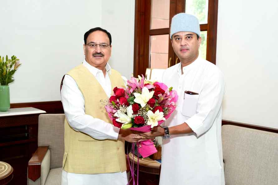 JP Nadda with Jyotiraditya M. Scindia