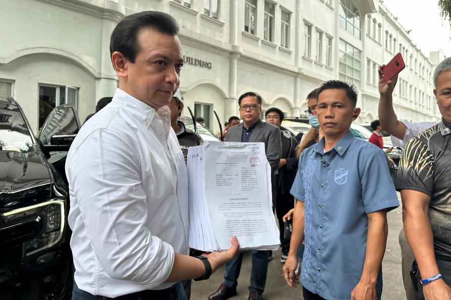 Antonio Trillanes at the Department of Justice in Manila