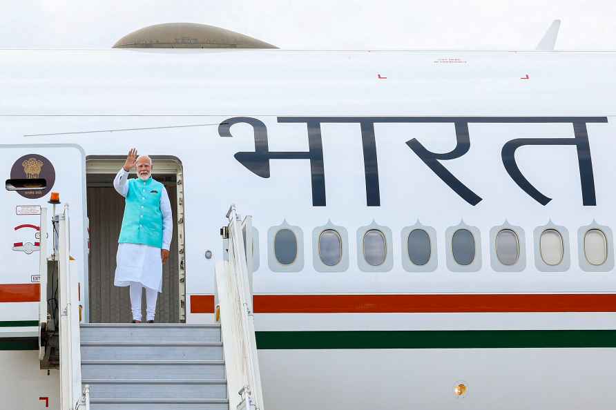 PM Modi emplanes for Russia