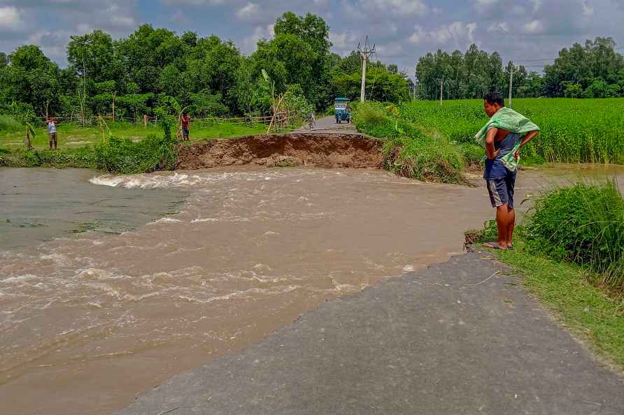 Portion of road washed away in South Dinajpur