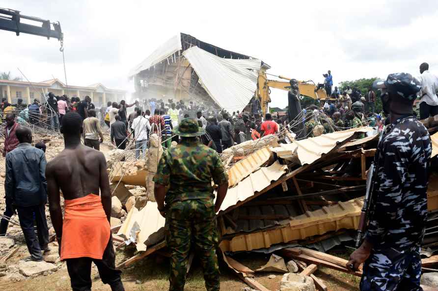 Collapsed two-storey in Jos, Nigeria