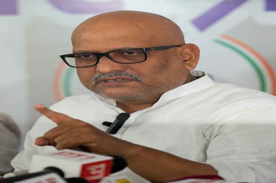 Lucknow: Uttar Pradesh Congress President Ajay Rai addresses a press...