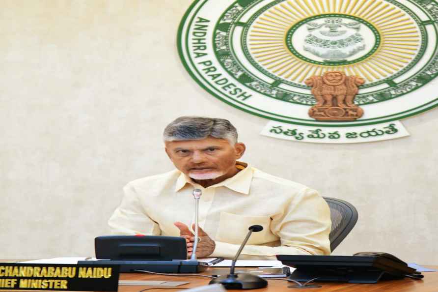 N Chandrababu Naidu chairs a meeting