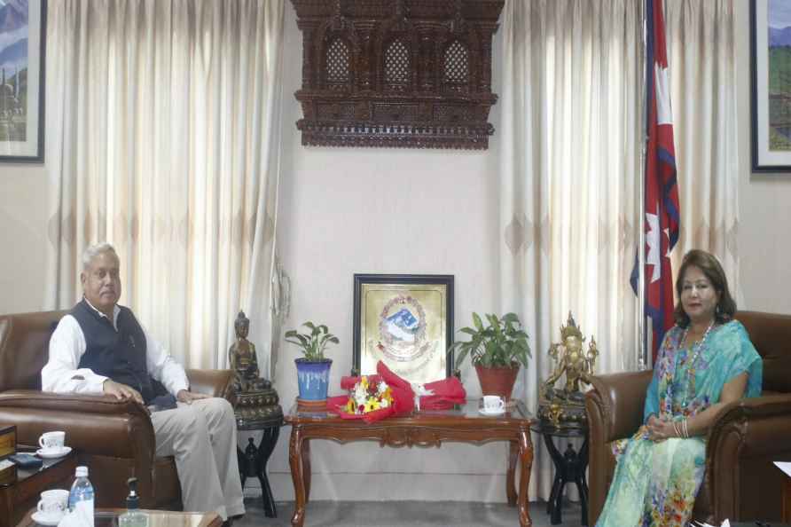 XNaveen Srivastava calls on Arzu Rana Deuba