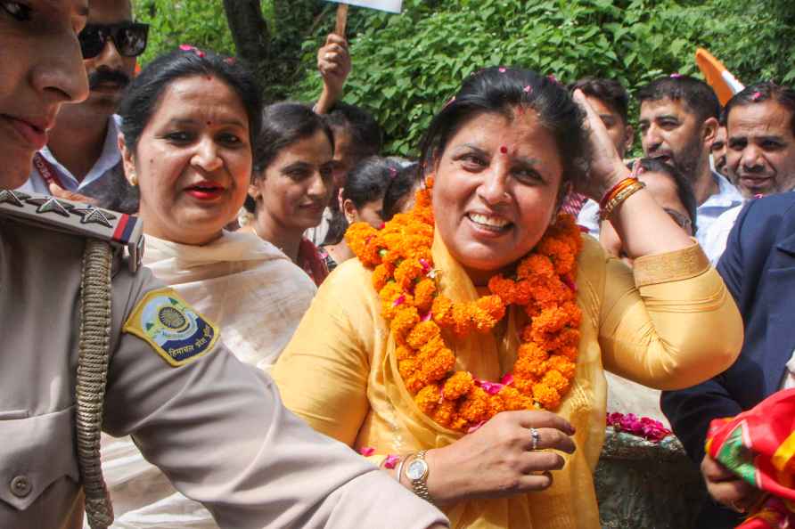 MLA Kamlesh Thakur welcomed in Shimla