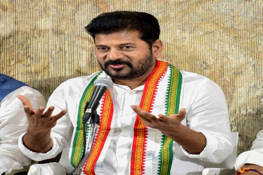 Revanth Reddy addresses media