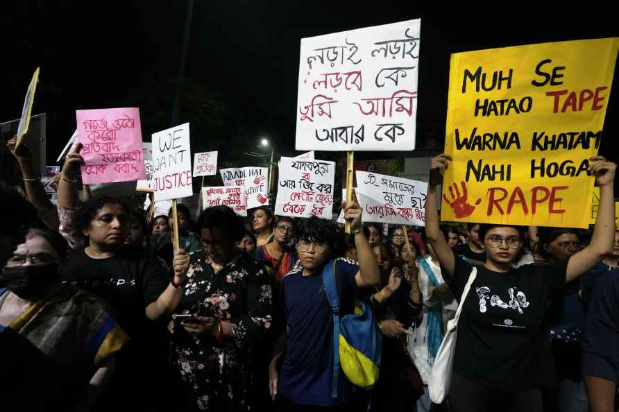 Mid-night protest in Kolkata