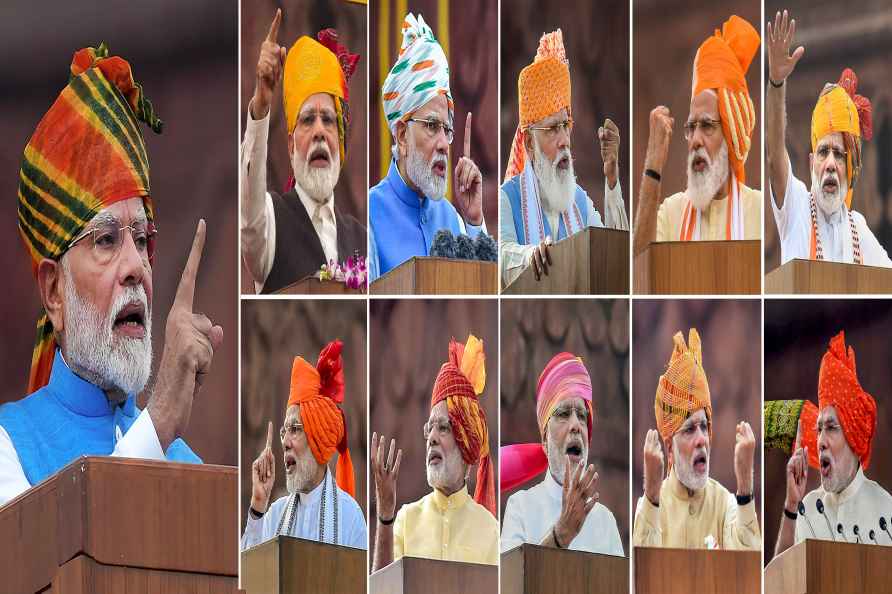 PM Modi on Independence Day over the years