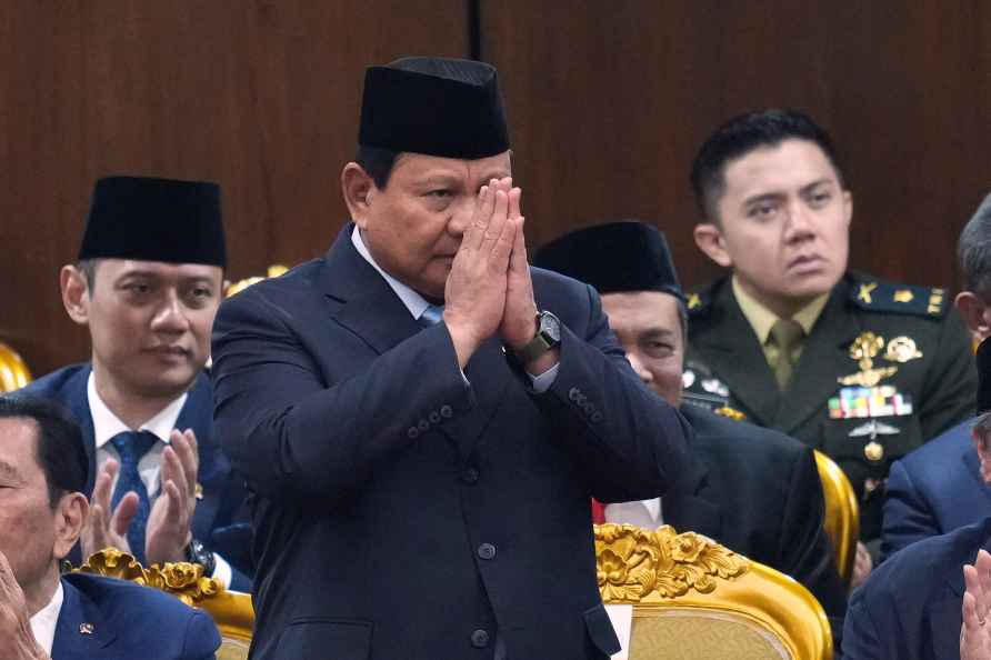 Prabowo Subianto attends the annual lawmakers assembly