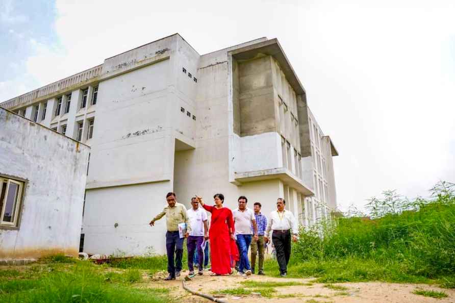 Atishi inspects under construction school building