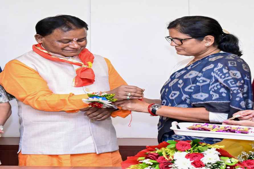 Mohan Charan Majhi celebrates Rakshabandhan