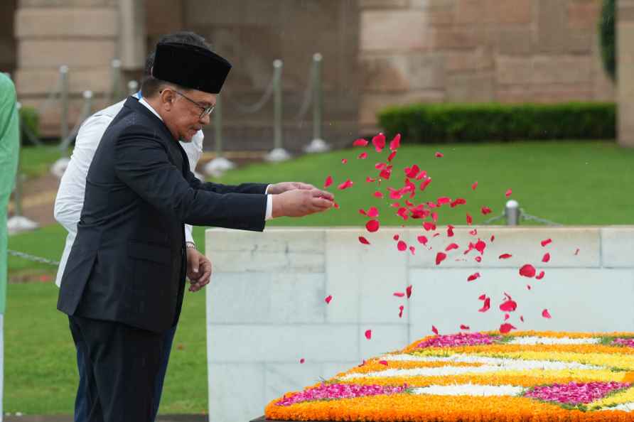 Malaysian PM Anwar Ibrahim at Rajghat