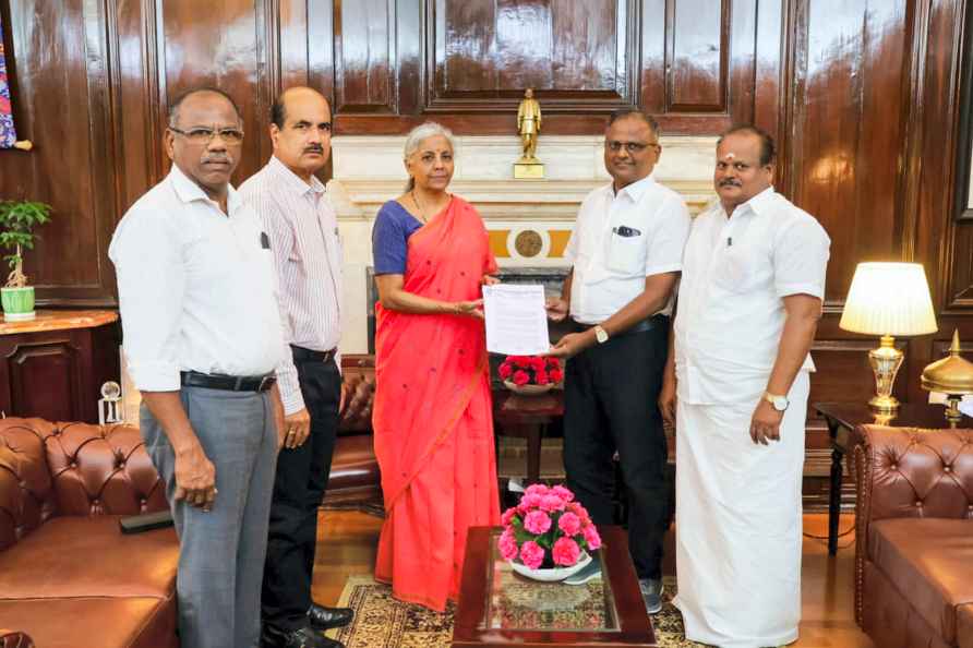 Nirmala Sitharaman during a meeting