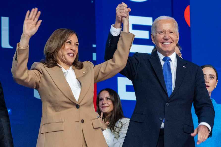 Joe Biden with Kamala Harris