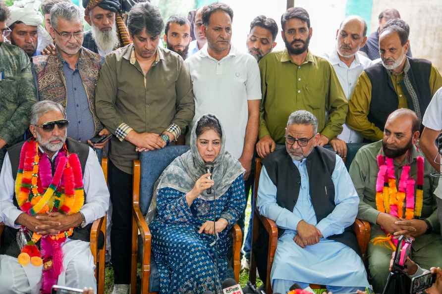 Srinagar: Peoples Democratic Party (PDP) President Mehbooba Mufti...