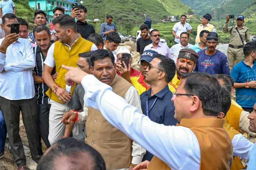 Pushkar Dhami visits heavy rain-affected areas