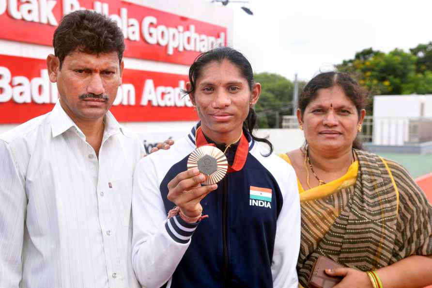 Paralympics medallist Deepthi Jeevanji in Hyderabad