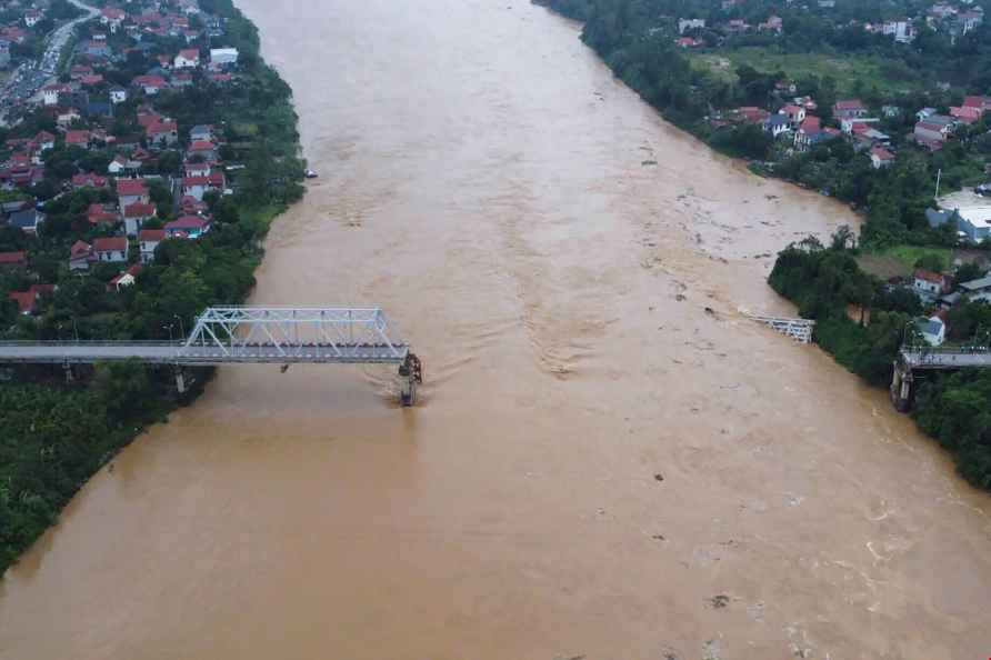 Floods triggered by typhoon Yagi in Phu