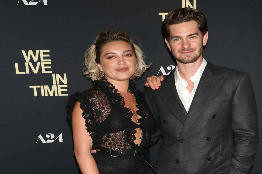 Florence Pugh and Andrew Garfield attend a screening of 