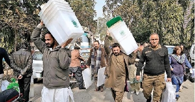 Pakistan polls: Voting underway, security officer killed